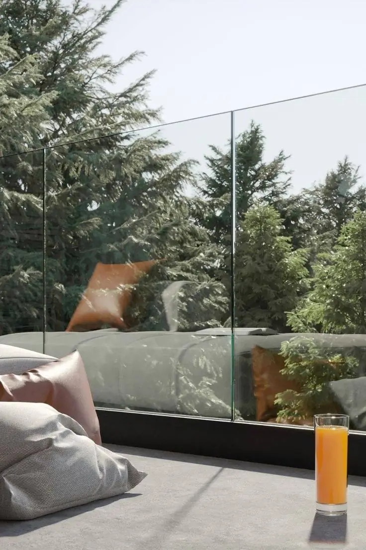 Garde-corps verre intégral sur un rooftop