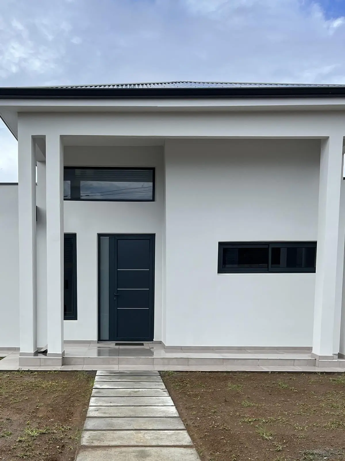 Façade avec menuiseries aluminium
